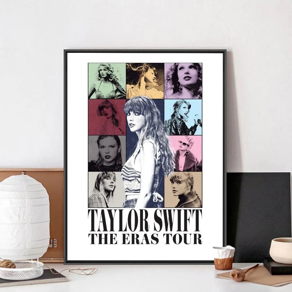 Pop Singer T-Taylor-Swift Album Poster No Framed Kraft Club Bar Paper Vintage Poster Wall Art Painting Bedroom Study Stickers