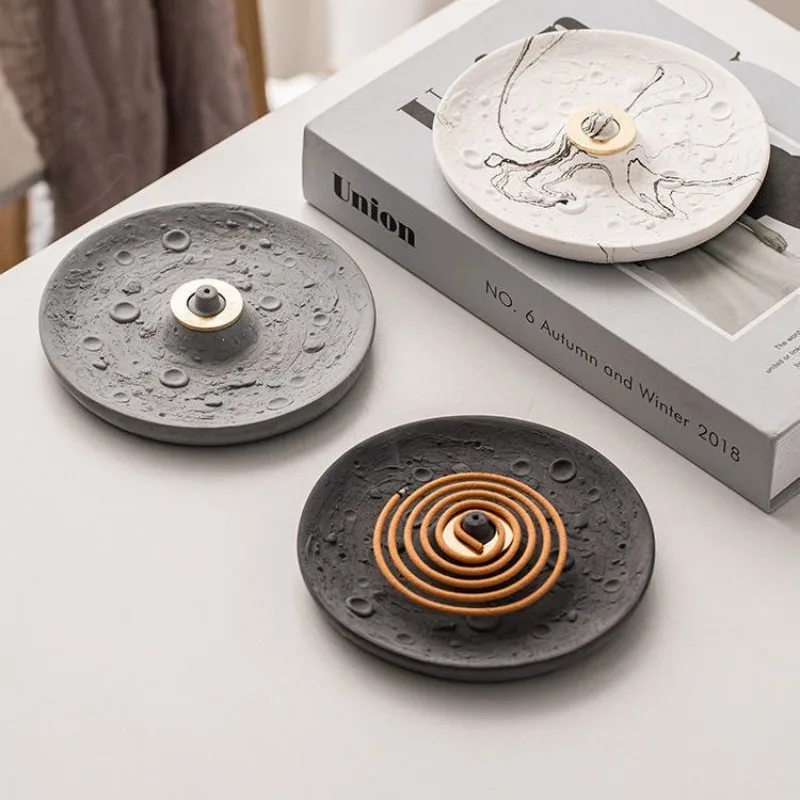 Aromatherapy Spice Mosquito Coil Holder Household Sandalwood Rack Incense Burner Tray Ash‑Receiving Plate Coil Incense Support