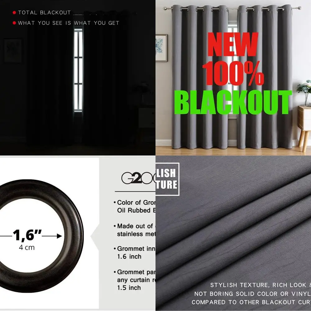 

Серые 84-изолированные затемняющие шторы для комнаты, комплект из 2 панелей, шумопоглощающие, с термоподкладкой для спальни и гостиной