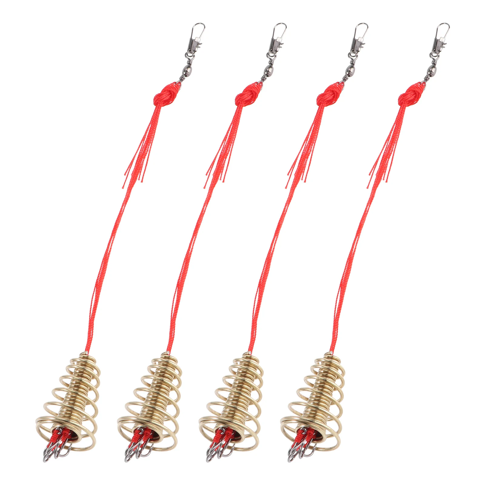 

4pcs High Carbon Steel Fishing Hooks Durable Anti-scratch Spring Hook Sturdy Lure Professional PE Line Bait Traps