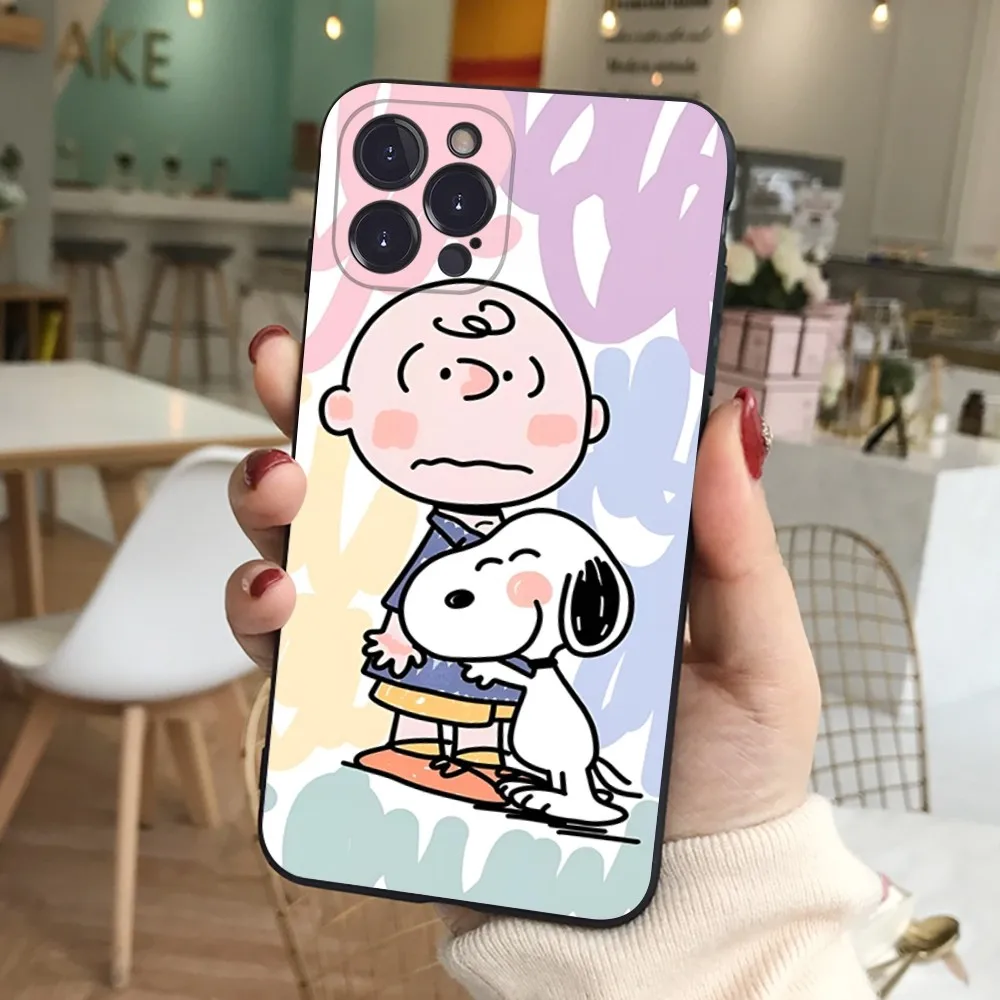 Коврик для мыши с рисунком S-Snoopys-Dog для iPhone 15, 6, 7, 8, Plus, 11, 12, 13, 14 Pro SE 2020 MAX Mini X XS XR, задняя крышка