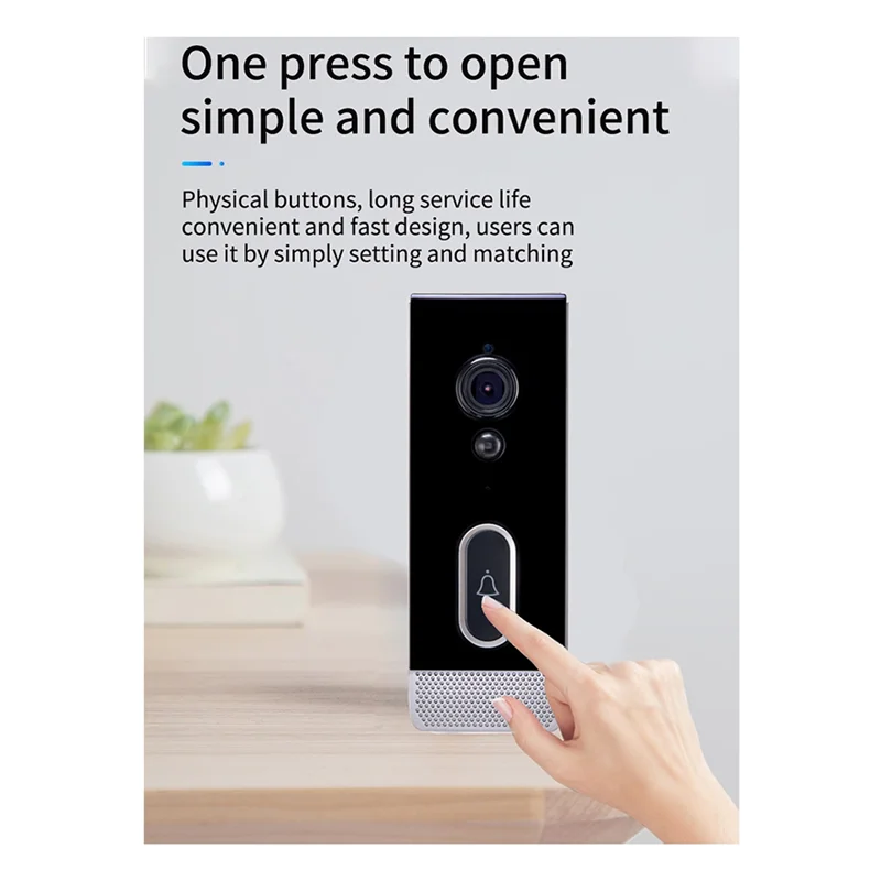 GROCE-Tuya Smart Home Türklingel Kamera Wasserdichte Wifi Video Intercom 1080P Outdoor Sicherheit Schutz Zwei-wege Audio UK PLUG B