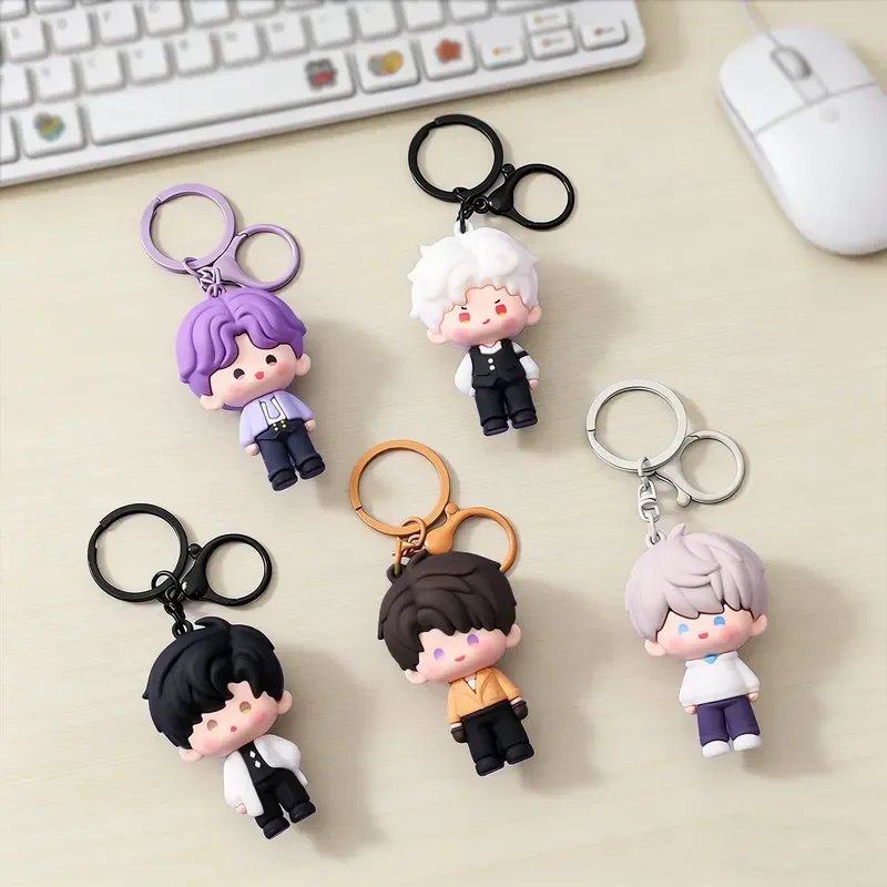 En stock: Llavero y colgante para mochila de la versión Q de Love and Deep Space (Rafayel, Xavier, Zayne, Sylus, Cale) - Juguetes de regalo periféricos de juego