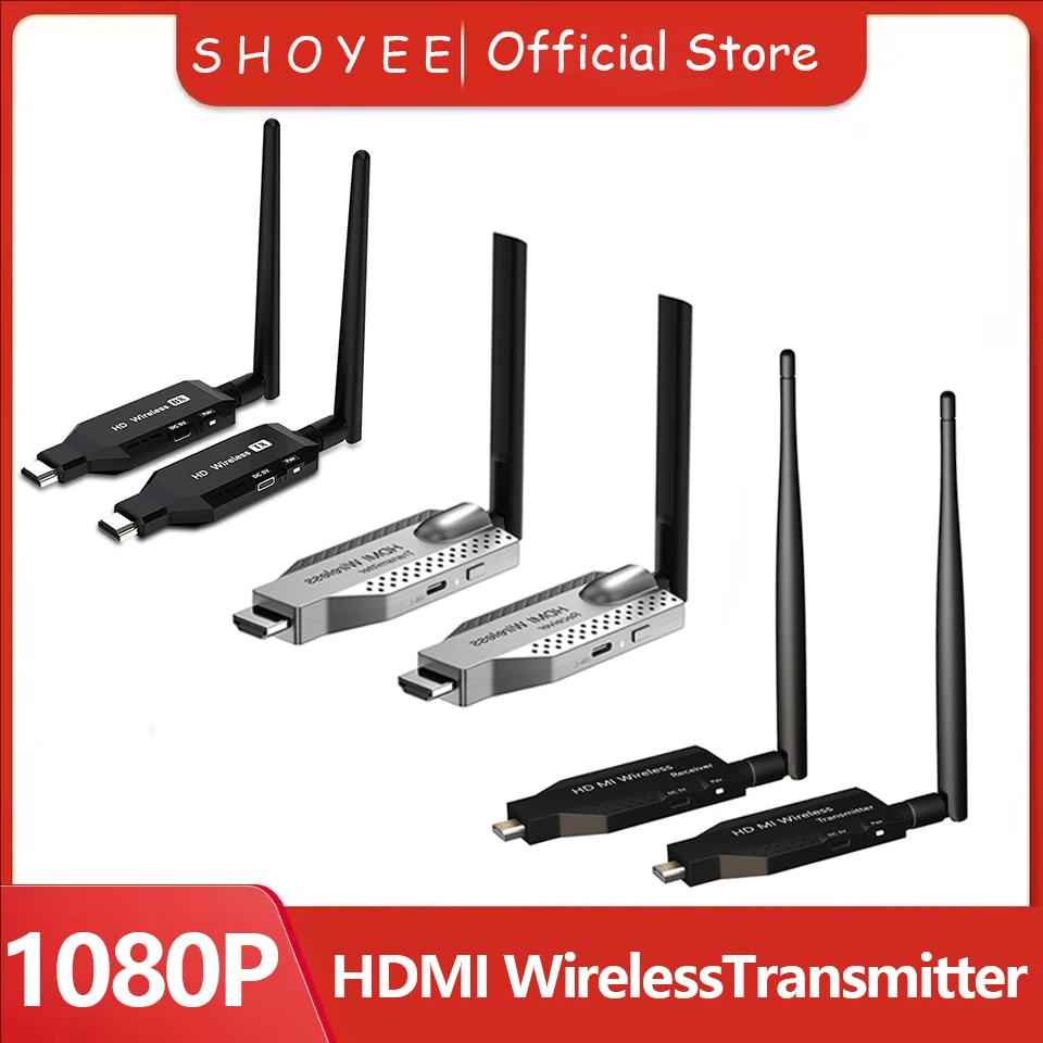 

1080P беспроводной HDMI-совместимый удлинитель 1 TX to 4, разветвитель, видеопередатчик, приемник для камеры PS4, ноутбука, ПК к ТВ-монитора