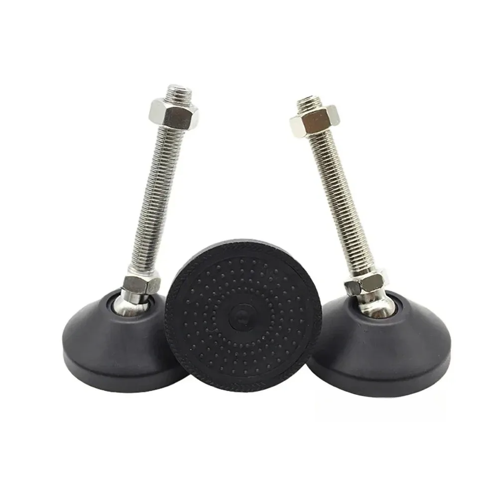 1PCS Nylon Universal Adjusting Foot With Threaded M8 M10 M12 Rubber Seat Anti-Slip Furniture Guard Glide Pad