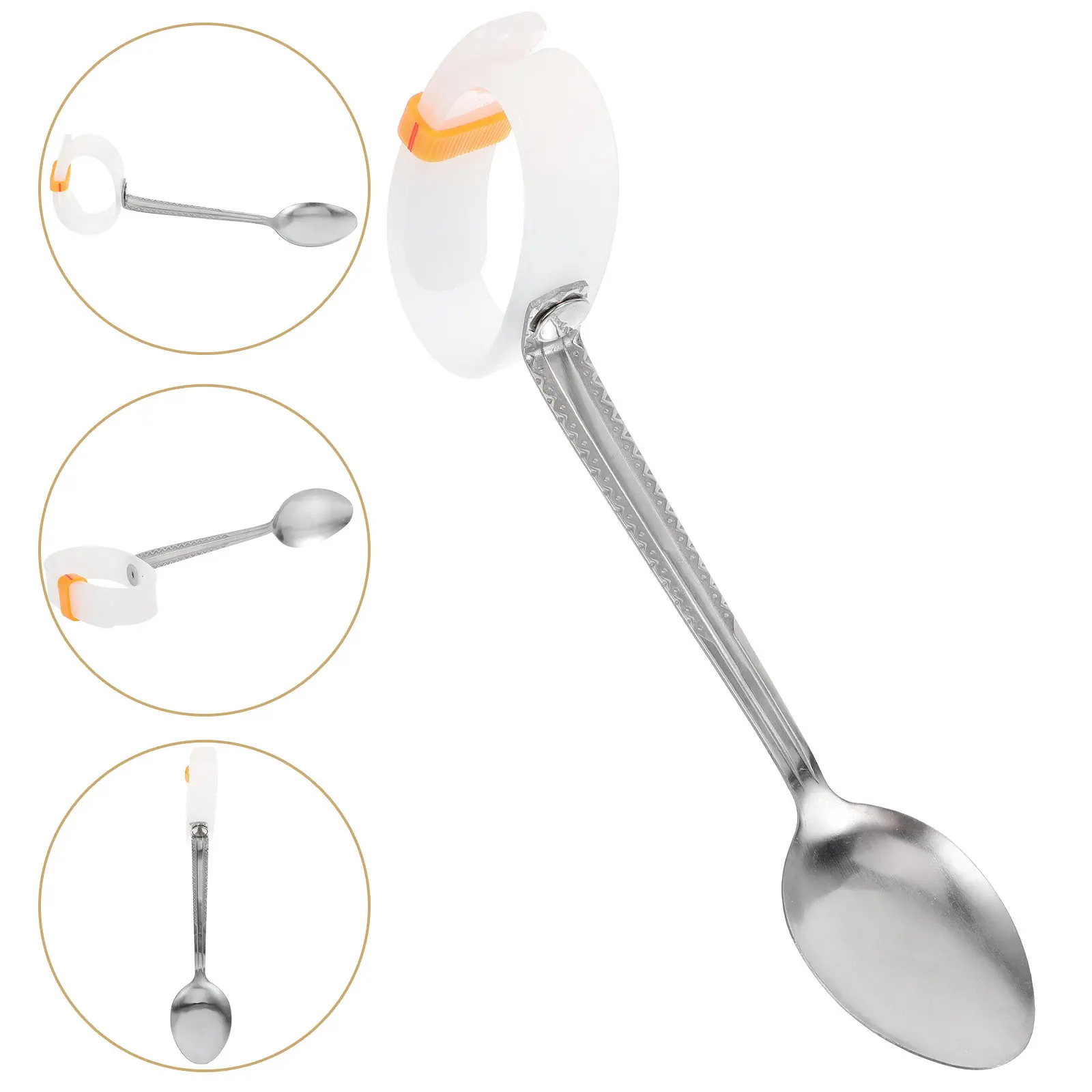 Adaptive Spoon for Elderly Non-Slip Portable Tremble Proof Utensil Stainless Steel Adaptive Eating Tableware for Disabled