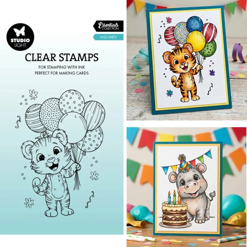 Tiger Monkey Koala Elephant Clear Silicone Stamps New DIY Die Molds Scrap Booking Paper Making Cuts Crafts Big Stamps Handmde