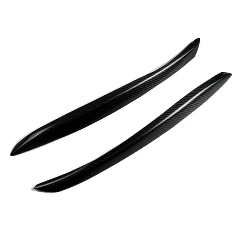 Car Headlight Eyebrow Molding Trim Sticker For TT 2006-2014 Lamp Eyelids Trim Strips Lid Cover Real Carbon Fiber Parts
