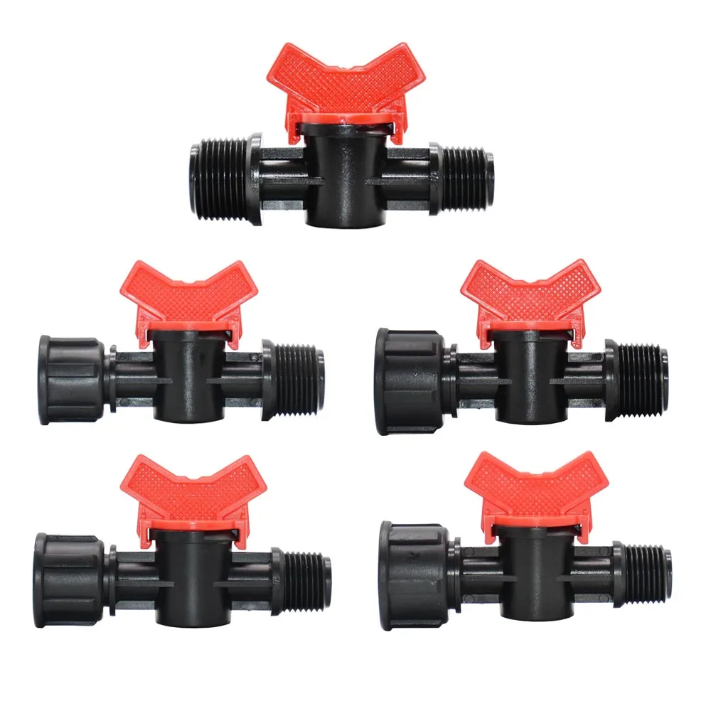 

Garden Tap Connector 1/2" 3/4" Male Female Thread Valve Transition Connector Plastic Hose Valve Water Tube Irrigation Fitting