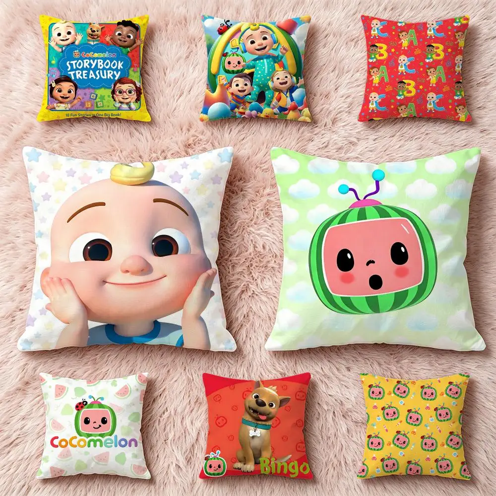 Ip‑CoComelonS Cushion Cover Pillow Multi‑size Short Plush Pillow Cute Simple Style For Living Room Bedroom Birthday Gift