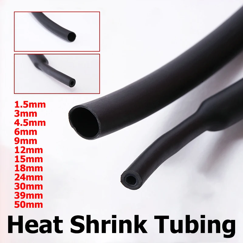 1.5/3/4.5/6/9/12/15/18/24/30/39/50mm 3:1 Heat Shrink Tube  Dual Wall Heatshrink Shrinkable Shrink Wrap Wire Cable Sleeve kit