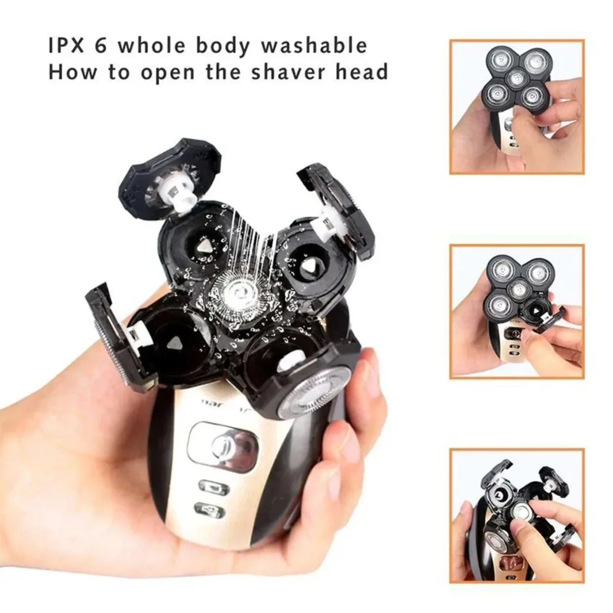 Portable Men's Electric Shaver with USB Power Waterproof Beard Facial Razor Machine for Hotel Use