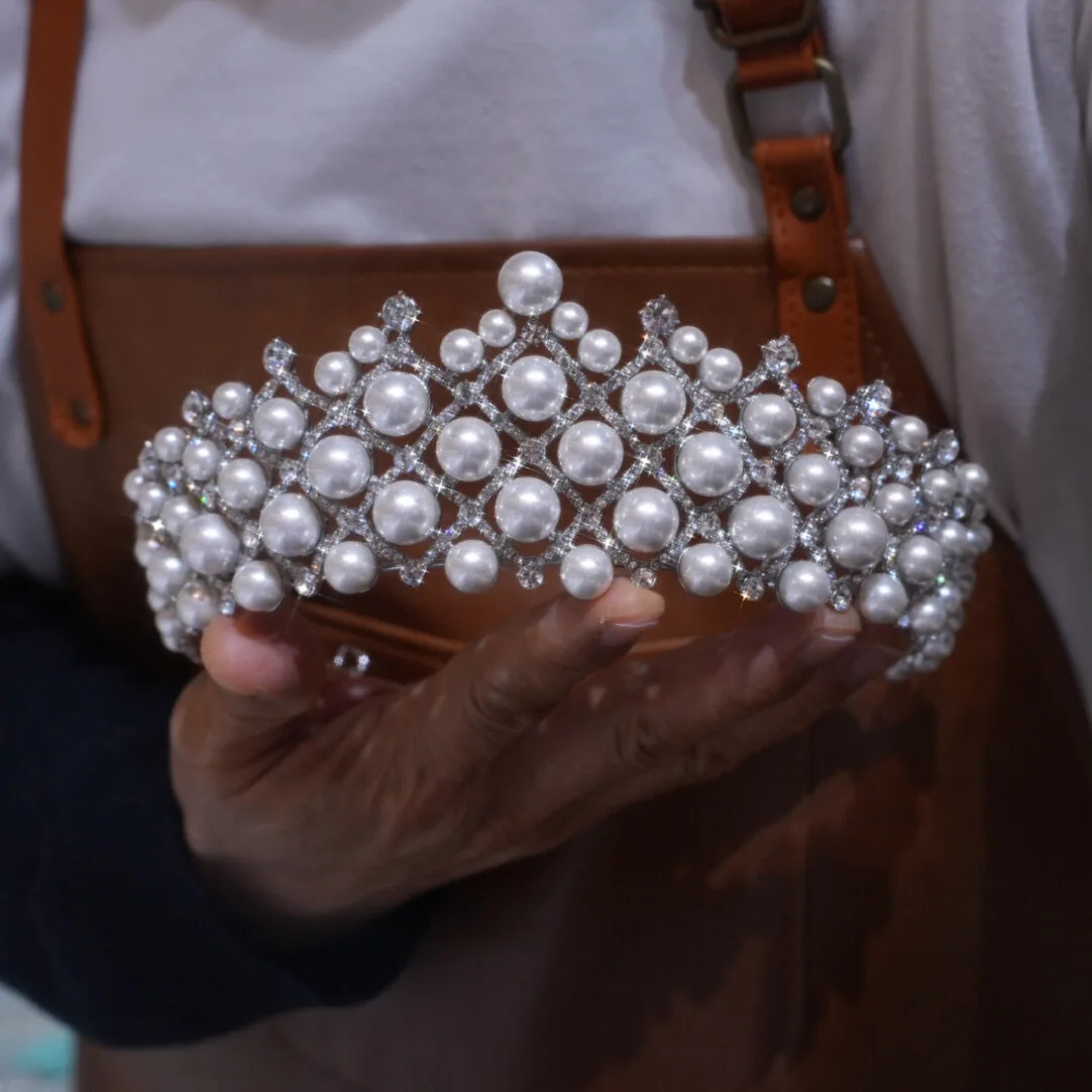 

Европейская отличная свадебная повязка на голову с кристаллами циркона, вечерний дизайн принцессы, свадебные диадемы, аксессуар для волос подружки невесты для невест