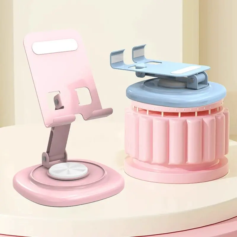 360 Degree Rotatable Foldable Desktop Phone Stand Portable Non-Slip Tabletop Mobile Holder Office Desk Accessory view 3