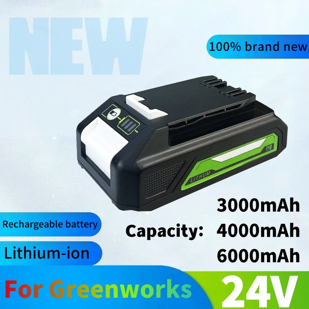 Batteria ricaricabile agli ioni di litio 24V 3.0/4.0/6.0Ah adatta per Greenworks cacciavite per utensili elettrici tosaerba batteria al litio