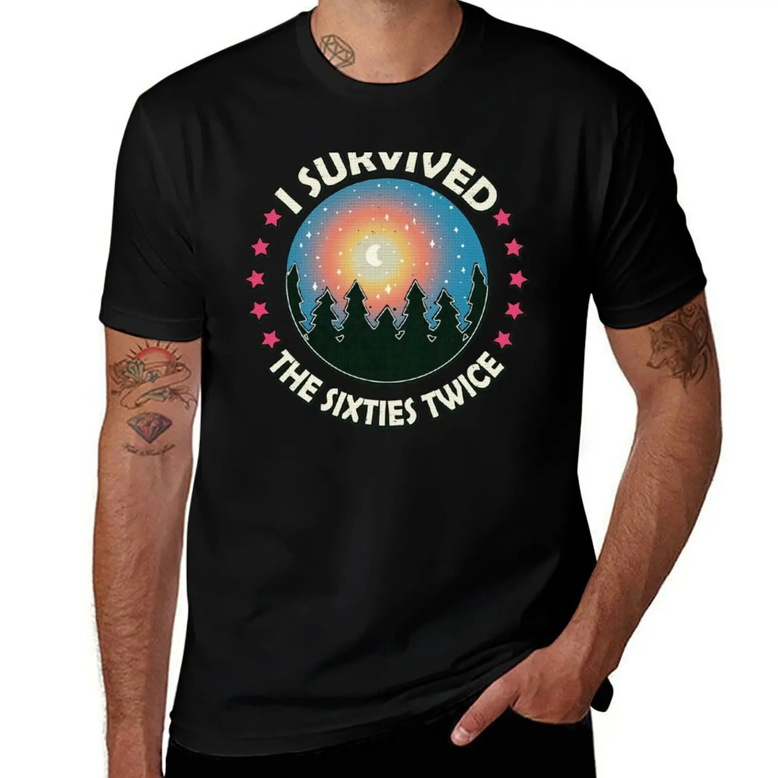I Survived The Sixties 60s Twice Sweatshirt T-Shirt Outdoor Sports Lightweight Tee T-Shirt