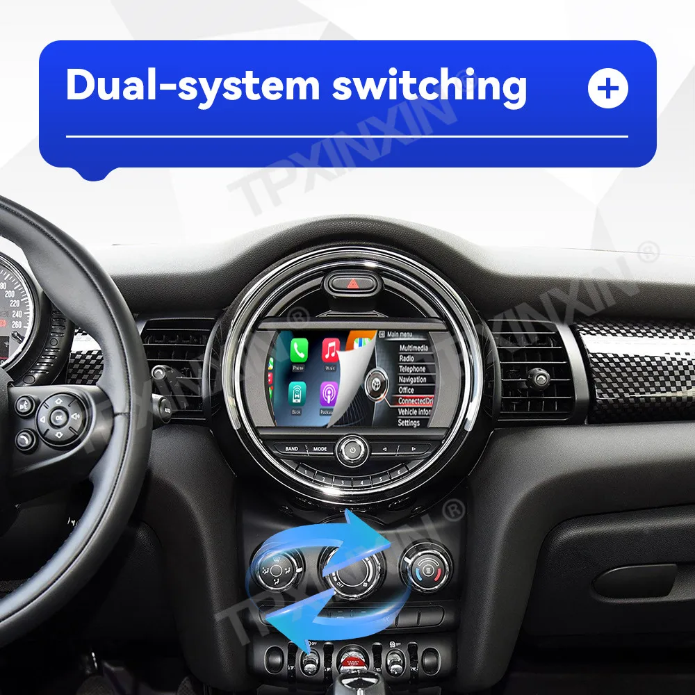 Wireless CarPlay Android Auto Decoder For MINI  F54 F56 F57 F60 2014~2017 Supported HDMI Mirror Link Camera Voice Control USB BT