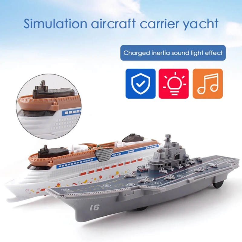 

Children Ship Model Toys Shine Sound Effects Fleet Ship Simulation Warship Toddler Kids Birthday Gift For Boys