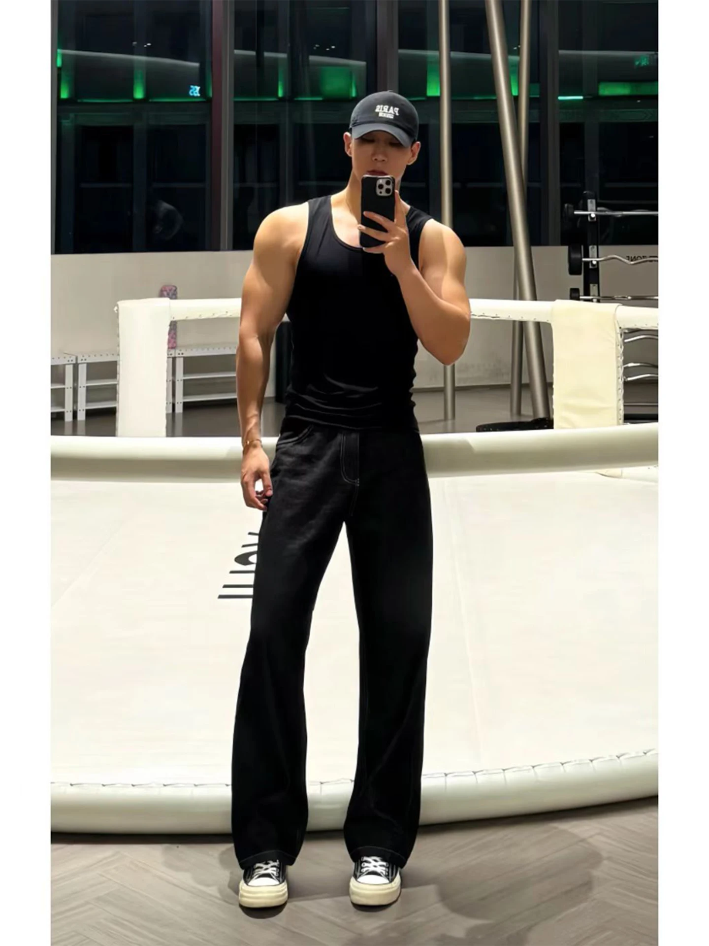 

American High Street Knife Thickened Fleece Lined Straight Leg Jeans Men's Autumn Winter Warm Trousers Casual Style