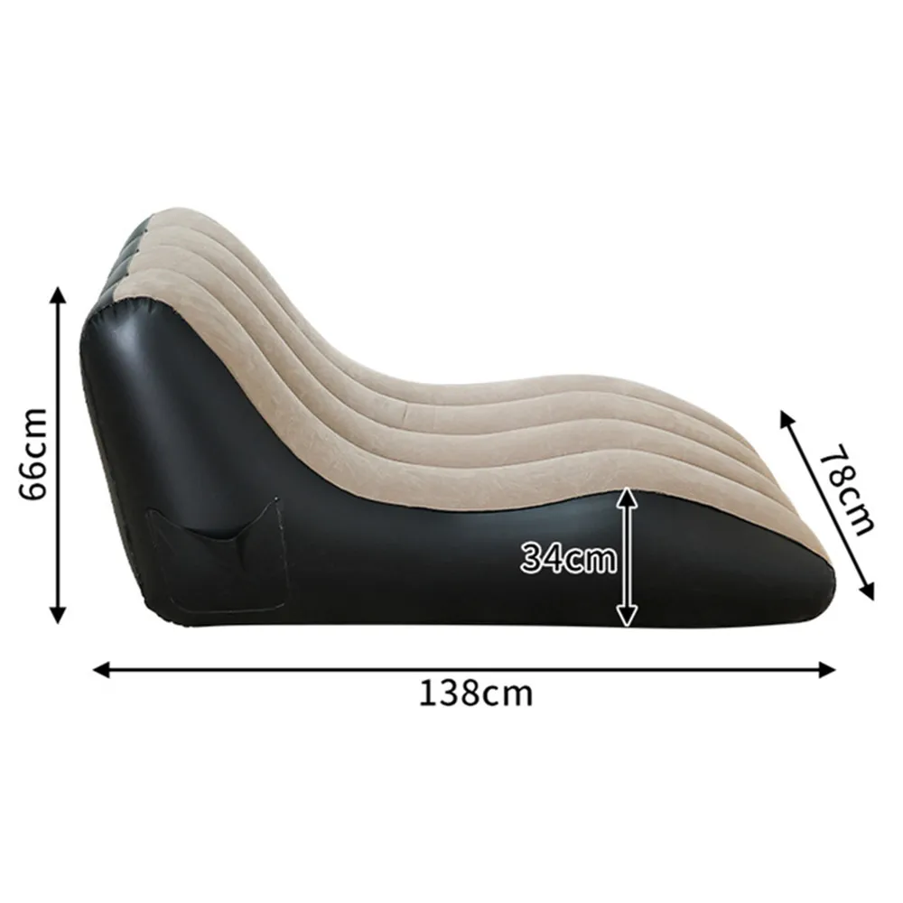 Inflatable Deck Chair , Inflatable Lounger Beach Air Sofa Chair Lazy Lounge Sofa for Indoor Living Room Bedroom, Outdoor Travel image 2