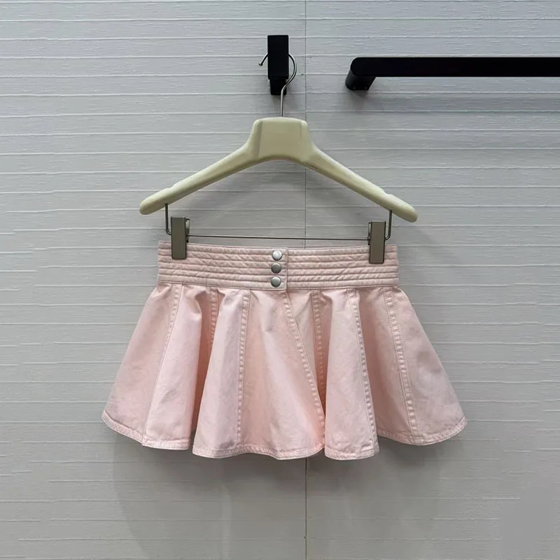 Women's Washed Denim Waistband Mini Skirt, Casual and Versatile Mini Skirt, High-Quality Skirt, 2026, Summer, New Arrival, Y2K,