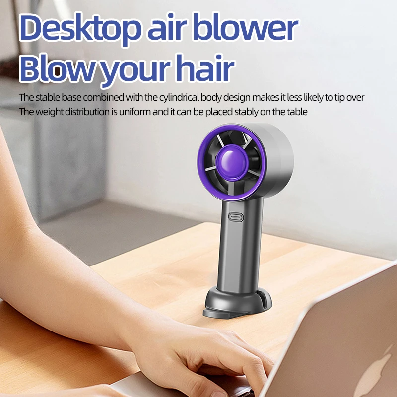 휴대용 핸드 헬드 팬 여행 야외 활동을위한 미니 개인 고속 팬 USB 고속 충전 음소거 공기 계산 팬