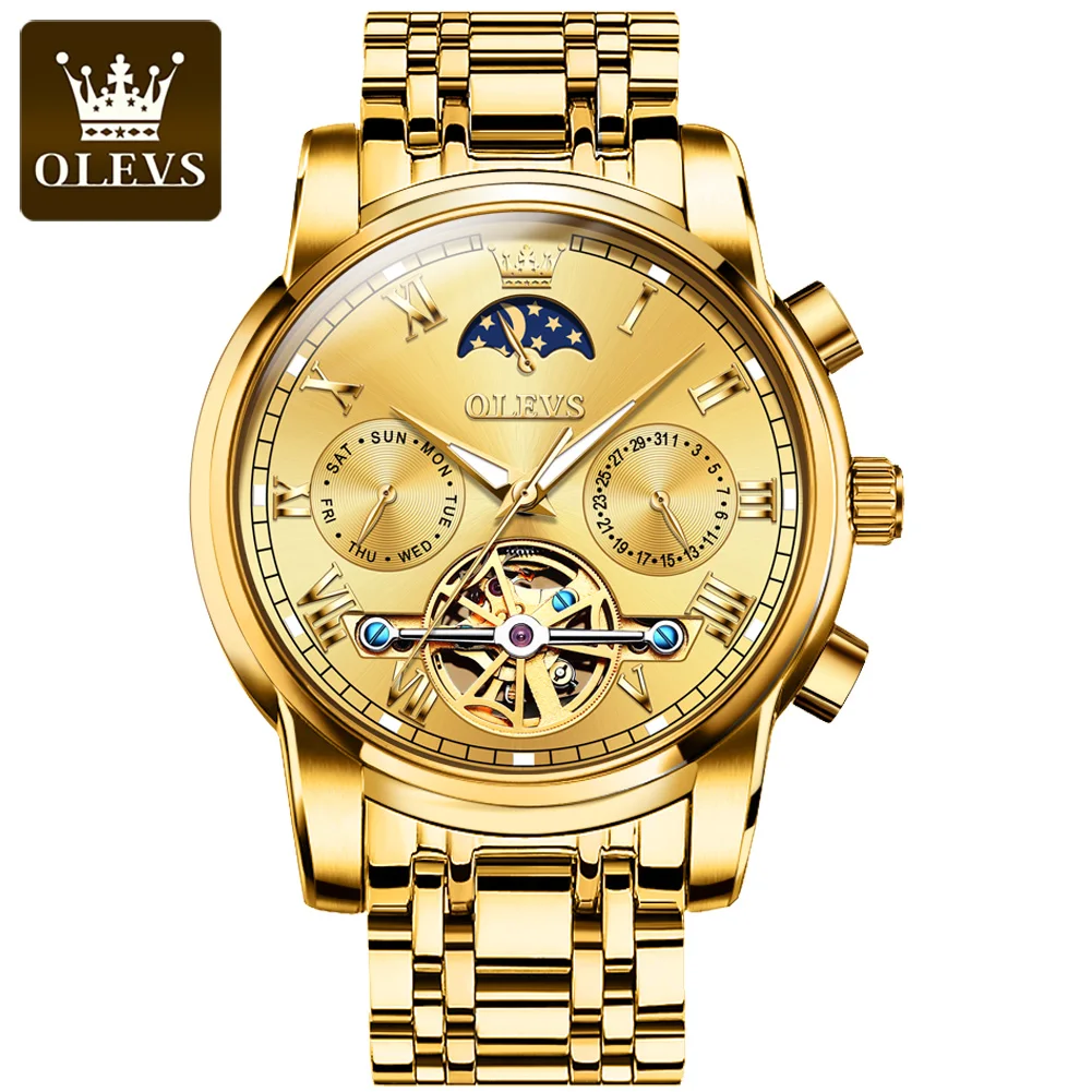 OLEVS 6617 Original Men's Watch Business Automatic Mechanical Watch Multifunctional Date Man Hand Clock