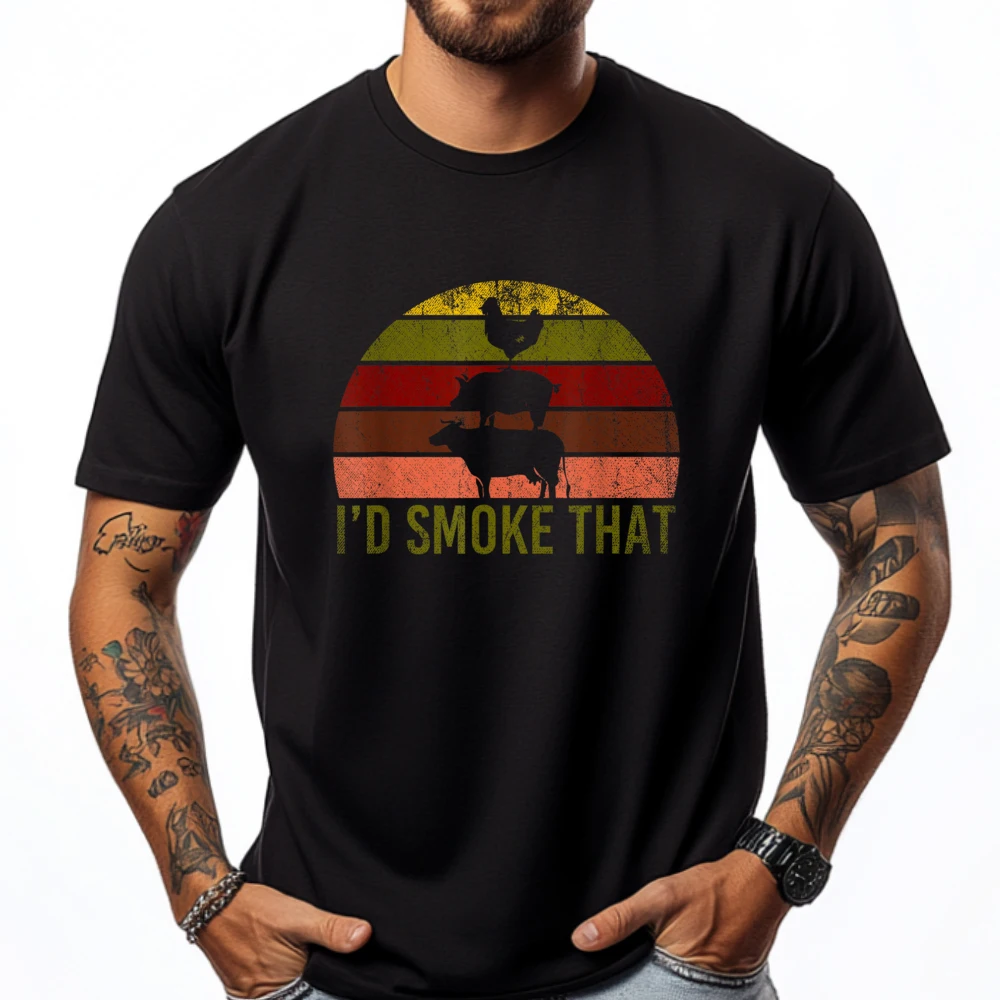 

Id Smoke That Barbecue Big And Tall T Shirts Short Sleeve T-Shirt EU SIZE