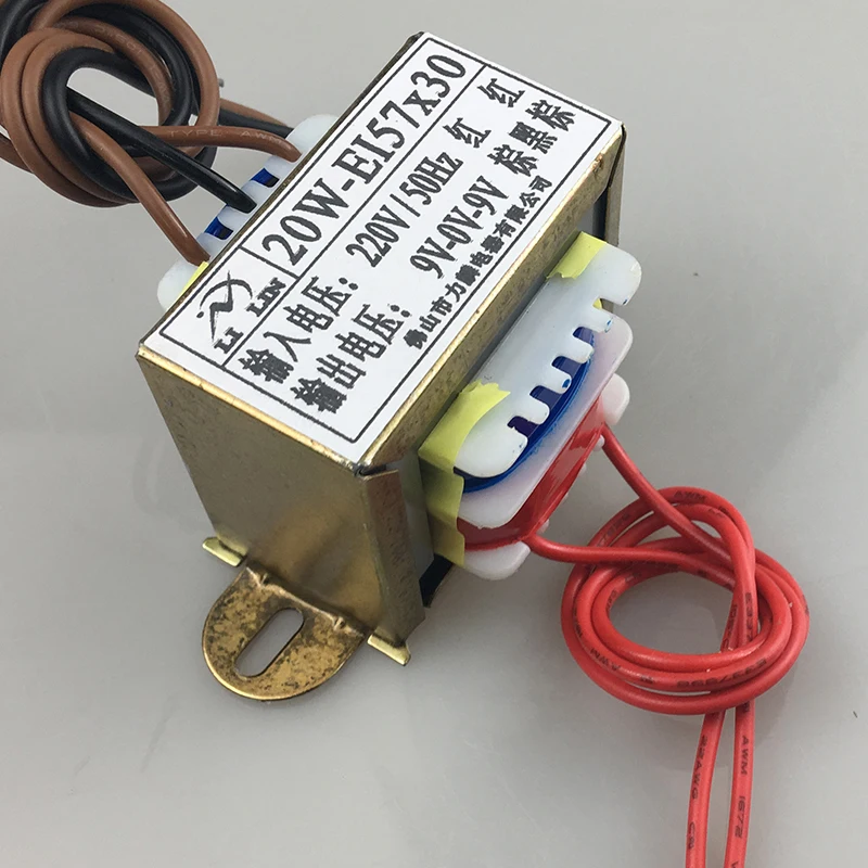 20W square transformer 220V to 6V/9V/12V/15V/18V/24V/28V EI transformer power amplifier power supply can be customized