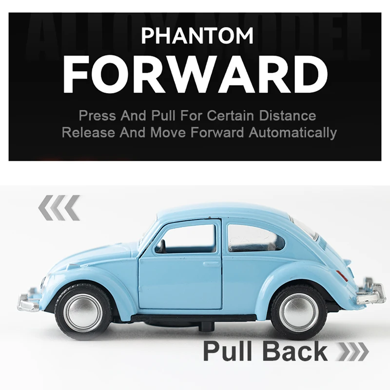 1:36 合金製ビンテージカーモデル ビートルズ クラシック プルバック ダイキャストカーモデル ミニチュア車両 レプリカ コレクションギフト