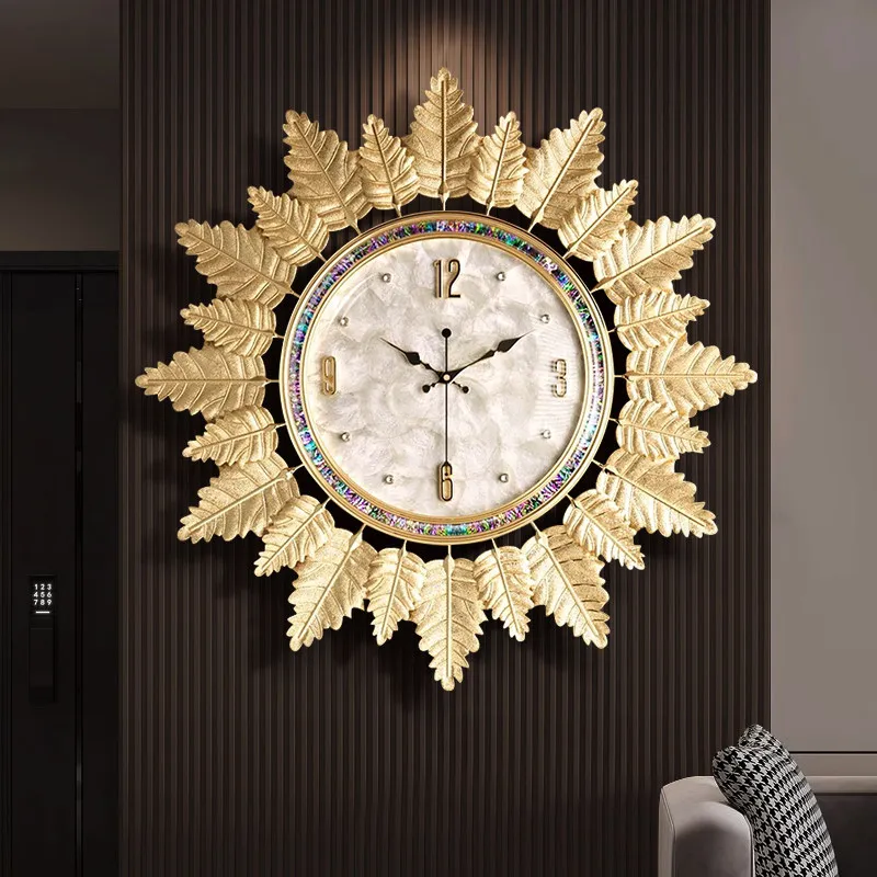 &Metal Premium Unique Wall Clock Fashion Upgrade Big Nordic Digital Clock Luxury Bedroom Design Horloge Murale Home Decor Items