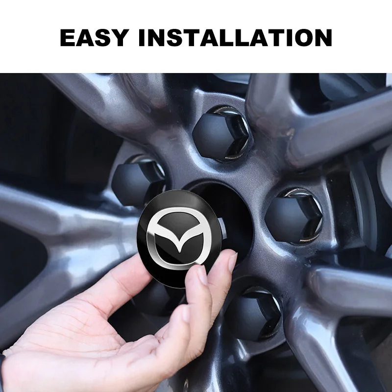 4pcs 56mm Car Wheel Center Hub Cap Rim Cover Emblem Stickers For Mazda 2 3 6 CX-3 CX-5 CX-8 MX-30 MX-5 BT-50 ATENZA ATENZA R360