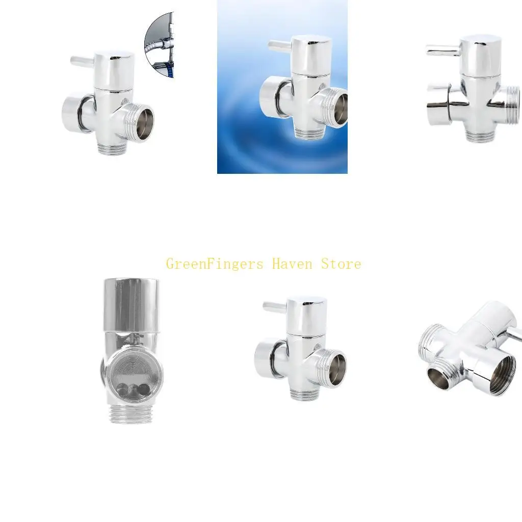 

F68D 2.5cm Brass Shower Arm Diverter for Valve Bathroom Universal Shower System Chrome 2 Way