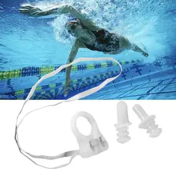 Adult Children Nose Clip Earplug Swimming Rope Nose Clip Earplug Set Swimming Earplug Pool Water Protective Equipment