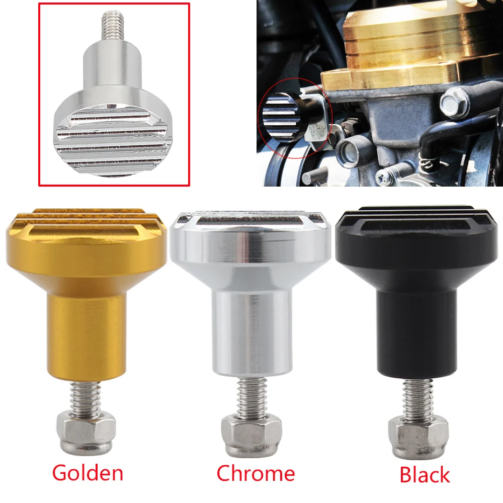 CNC Aluminum Fluted Carburetor Choke Knob Black Gold Chrome For Triumph Thruxton 900 Scrambler Bonneville 2008-2015
