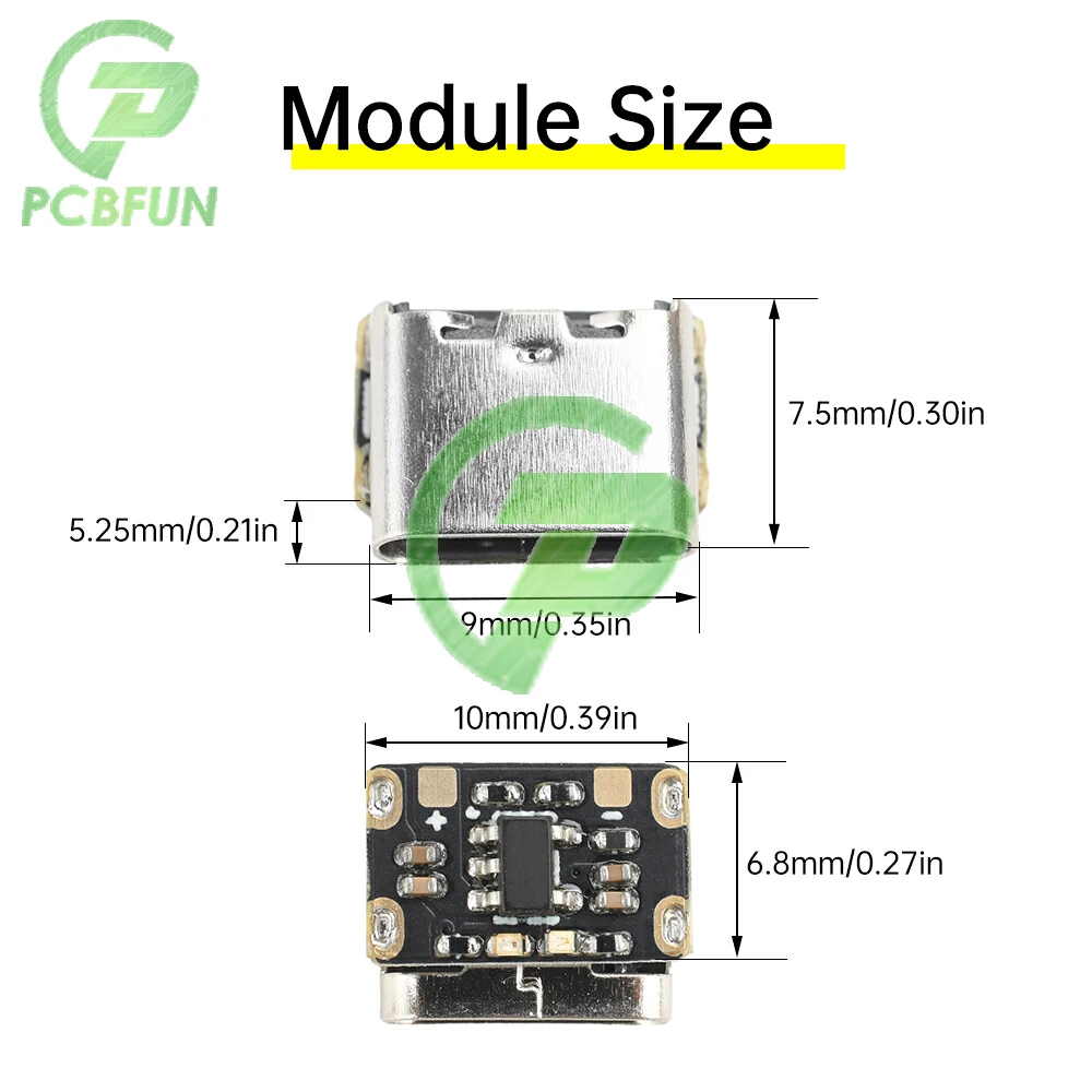 1/5/10/20PCS Mini Li-Ion Battery Charging Protection Board  3.7V 4.2V 18650 Keyboard Charging Power Board Protection Type C image 6