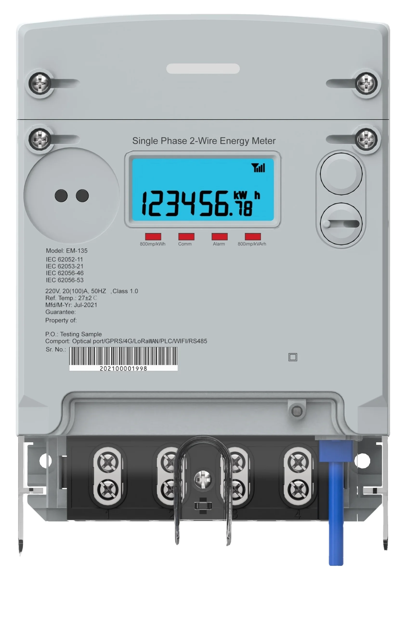 Dreiphasen-Energie zähler nach IEC-Standard mit abnehmbarer LoRawan NB WIFI GPRS-SPS-Kommunikation