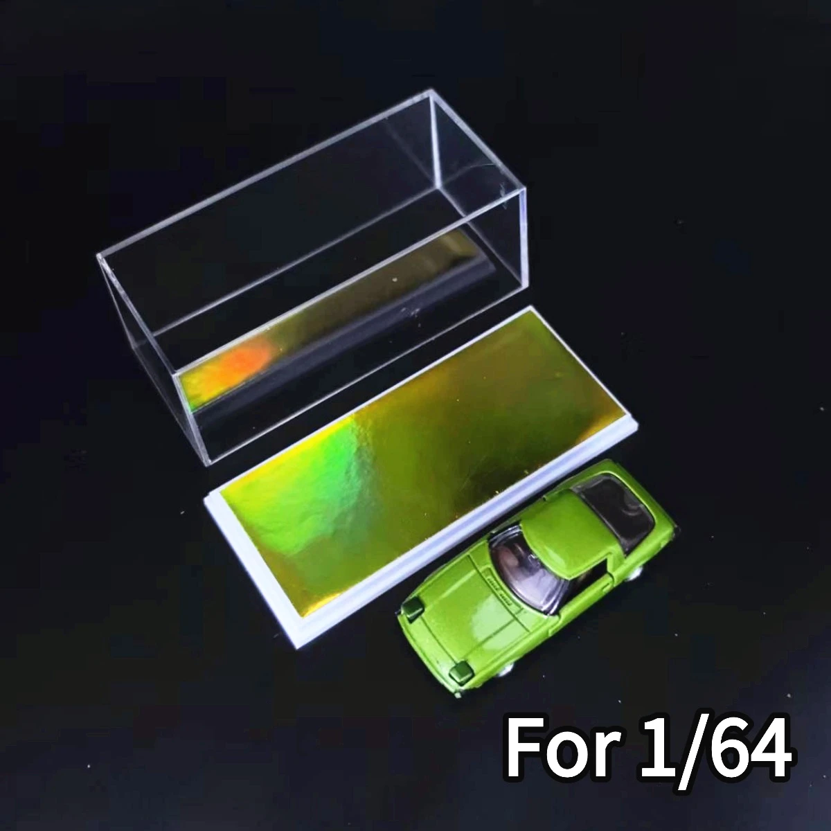 صندوق عرض أكريليك 4.1 "x 1.8" لمقياس 1:64 1:87 نموذج سيارة تحصيل حقيبة للتخزين الشكل مصغرة لتقوم بها بنفسك بناء الديوراما