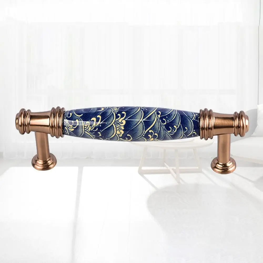 2 قطعة مقابض فاخرة الراقية الرجعية أنيق السيراميك النمط الأمريكي مقابض المعاصرة الحد الأدنى تصميم مقابض للخزانة المطبخ