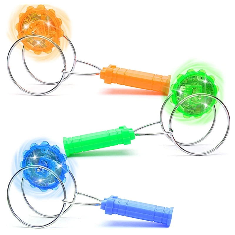 Light Up Magnetic Gyro Wheel Toys for Kids Luminous Rotating Gyroscope Party Favors Magic Rail Twirler Flash Toy for Child Gifts