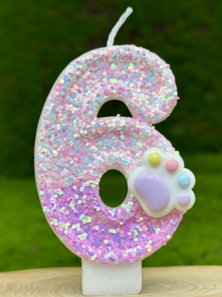 1 Stück Kinder-Geburtstagskerzen 0-9 Zahlen Rosa Kuchenkerzen-Dekoration DIY für Hochzeits- und Partybedarf – Detail 12