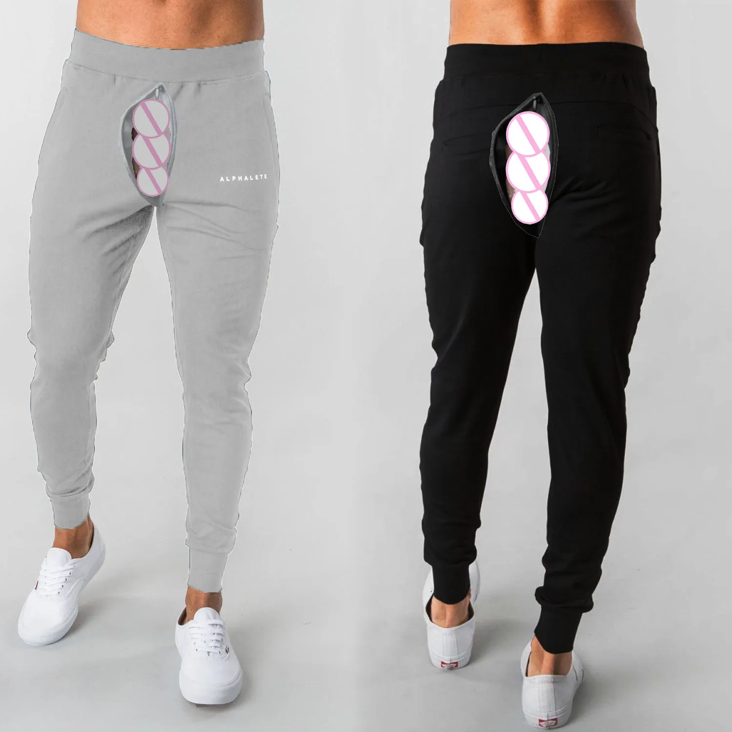 

Open Crotch Outdoor Fitness Casual Pants Men Autumn Running Basketball Sweatpants Slim Sports Joggers Trousers Baggy Streetwear