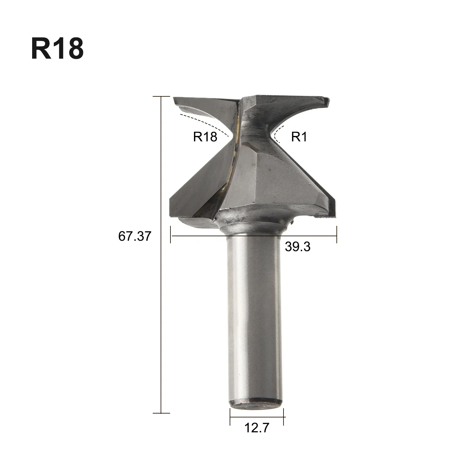 Enhanced Control 1/2-inch Shank Router Bit Wood Bending Tool Consistent Performance Furniture Making For Professional Use