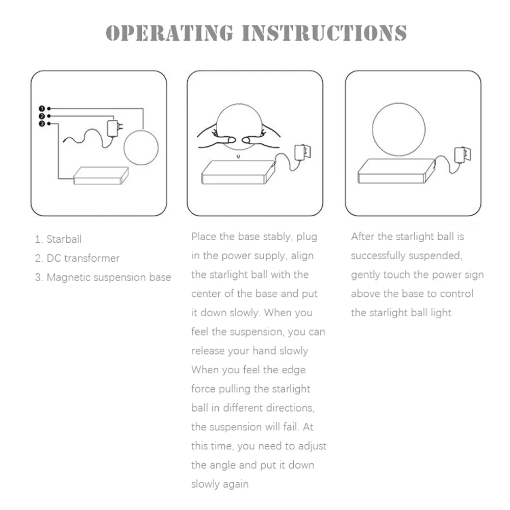 3D Printing LED Night Light Creative Touch Magnetic Levitation Moon Lamps 3 Colors Rotating Floating Atmosphereesk Lamp Gift