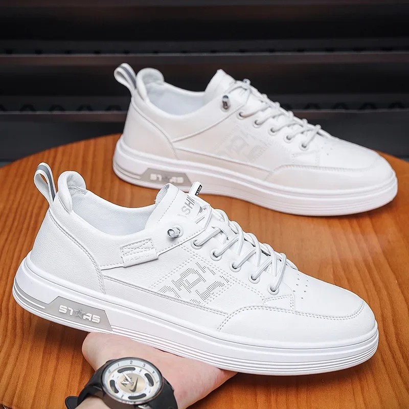 

Fashion Men Casual Shoes White Platform Sneakers Outdoor Breathable Sport Shoe Lightweight Running Shoe Mens Tennis Shoe