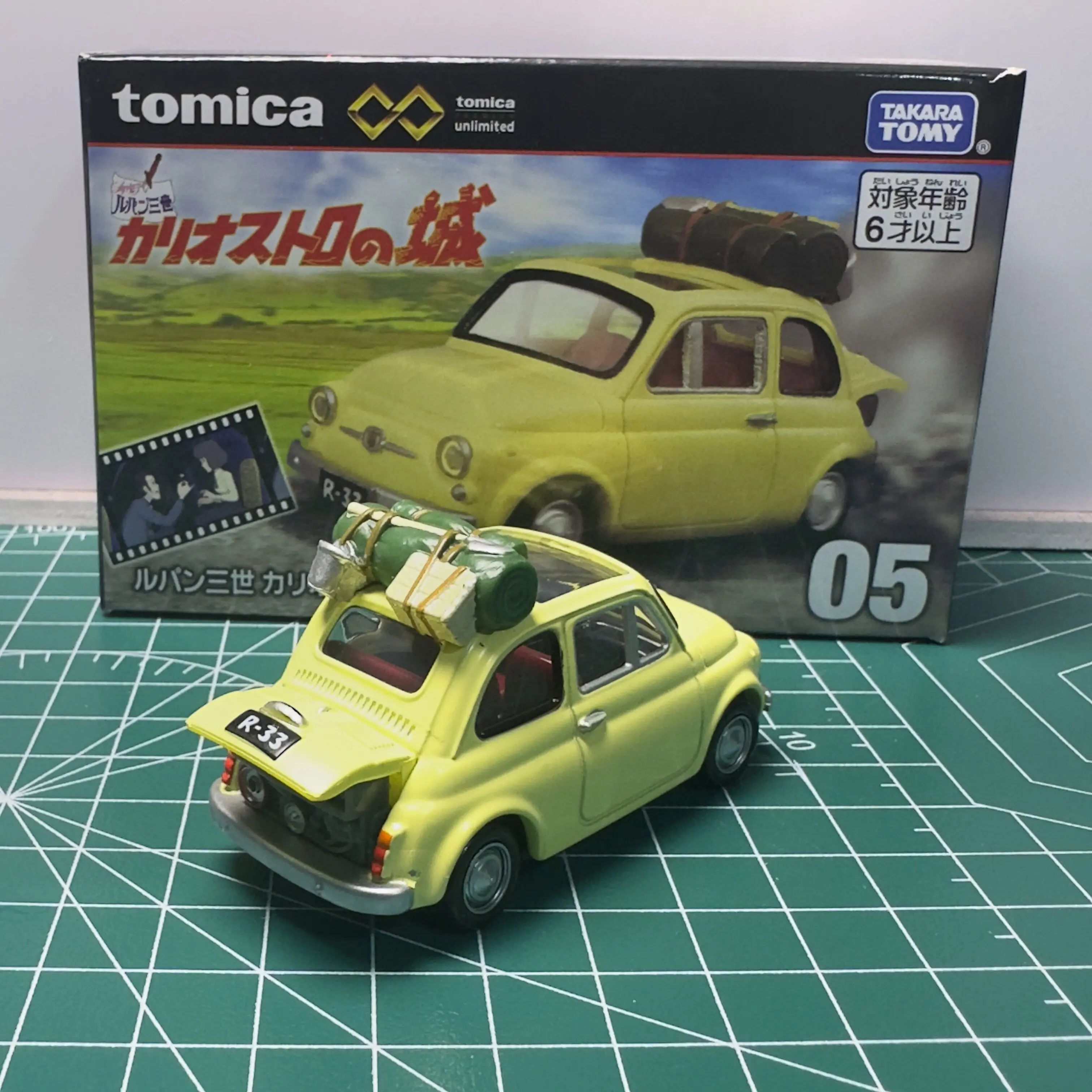 

Коллекционная модель автомобиля Takara Tomy Premium Unlimited 05 Lupin III Fiat 500 Mini из литого сплава, аниме-серия