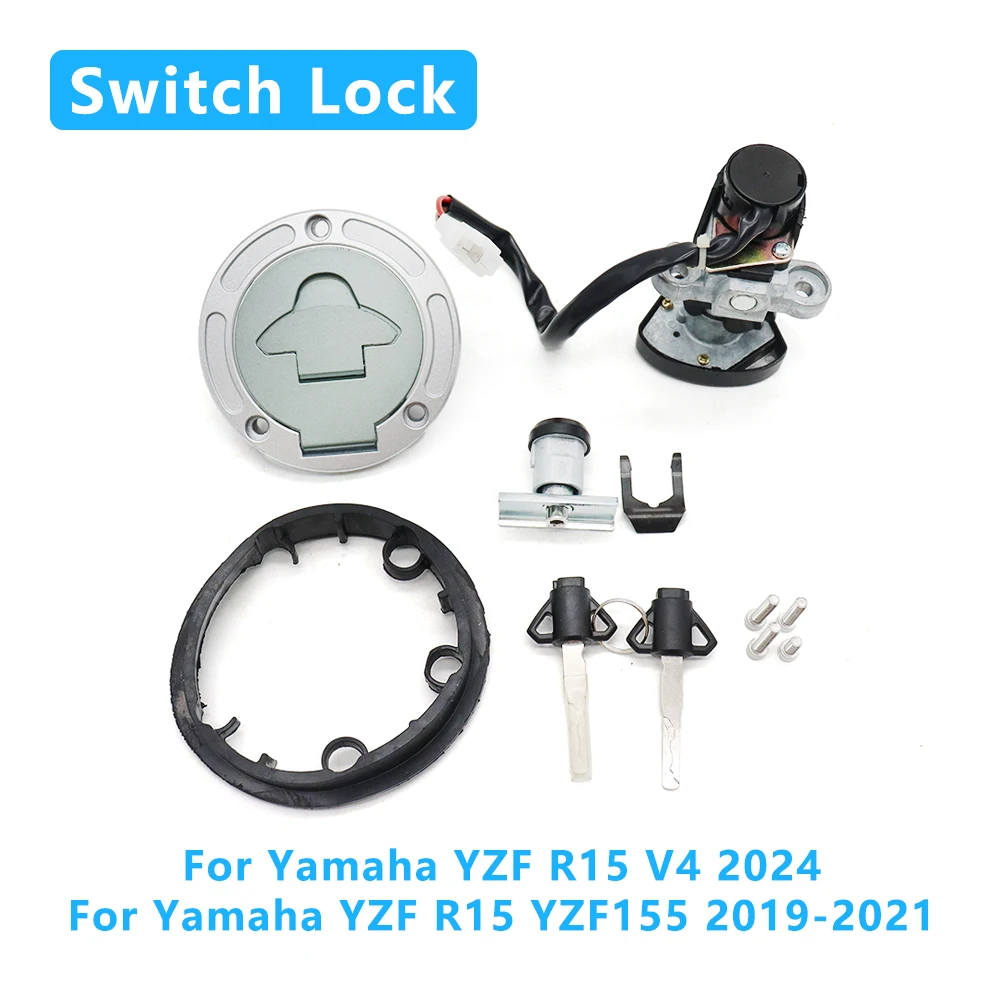 

Для Yamaha YZF R15 V4 2024 R15 YZF155 2019-2021 аксессуары для мотоциклов крышка топливного газа замок сиденья ключ зажигания