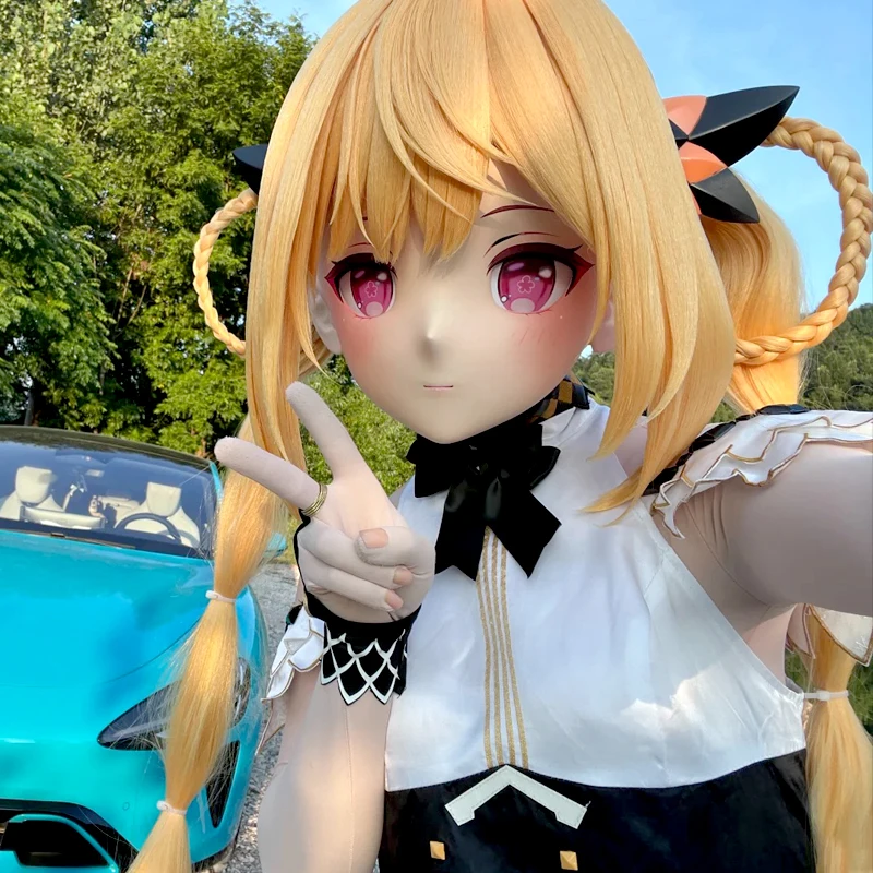 Pełna opaska z zamkiem Personalizacja Lalka Crossdresser Kobieta/Dziewczyna Postać z Kreskówki Kig Cosplay Japońskie Anime Kigurumi Maski
