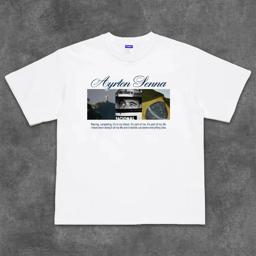 Футболка-west-sea-walkway-f1-formula-racing-ayrton-senna-из-хлопка-с-круглым-вырезом-и-короткими-рукавами-дышащий-повседневный-топ-с-короткими-рукавами