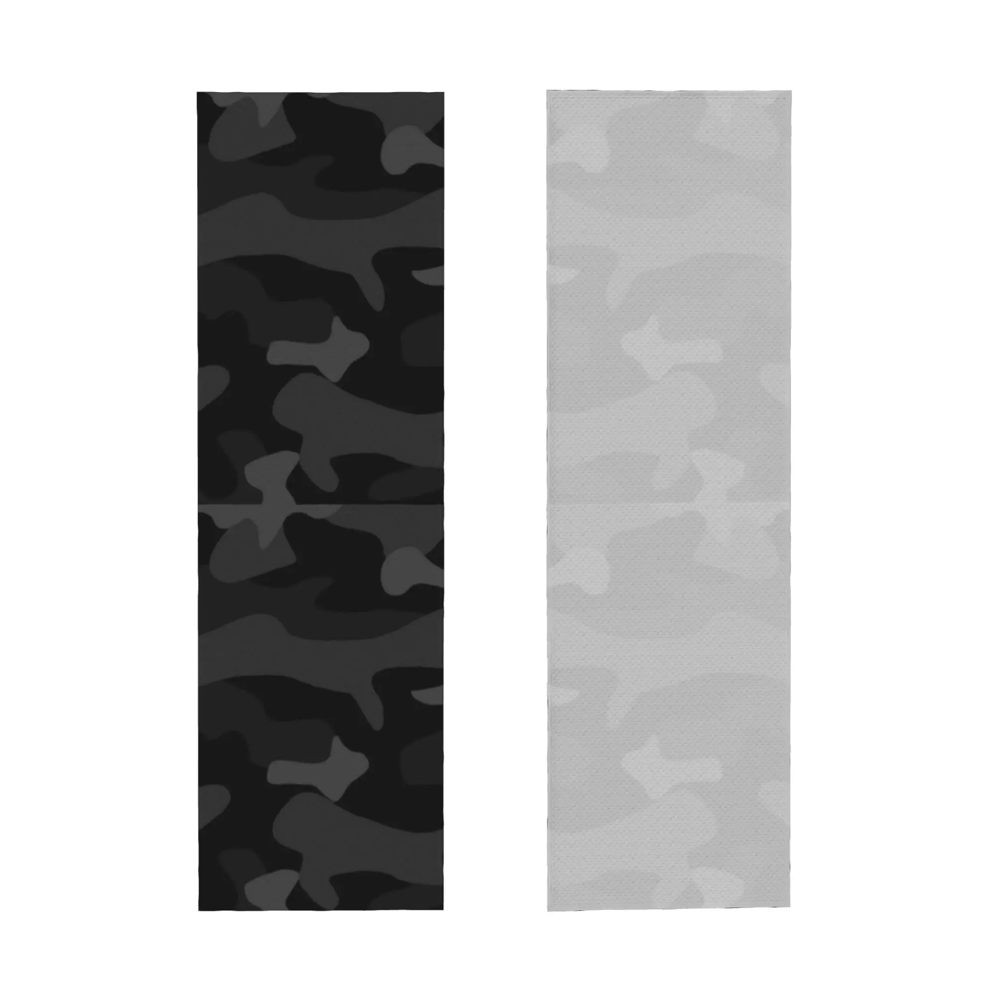 Black Camouflage Pattern Cold Exercise Towel  Camo Super Soft Breathable Instant Cooling Towel Yoga Towels